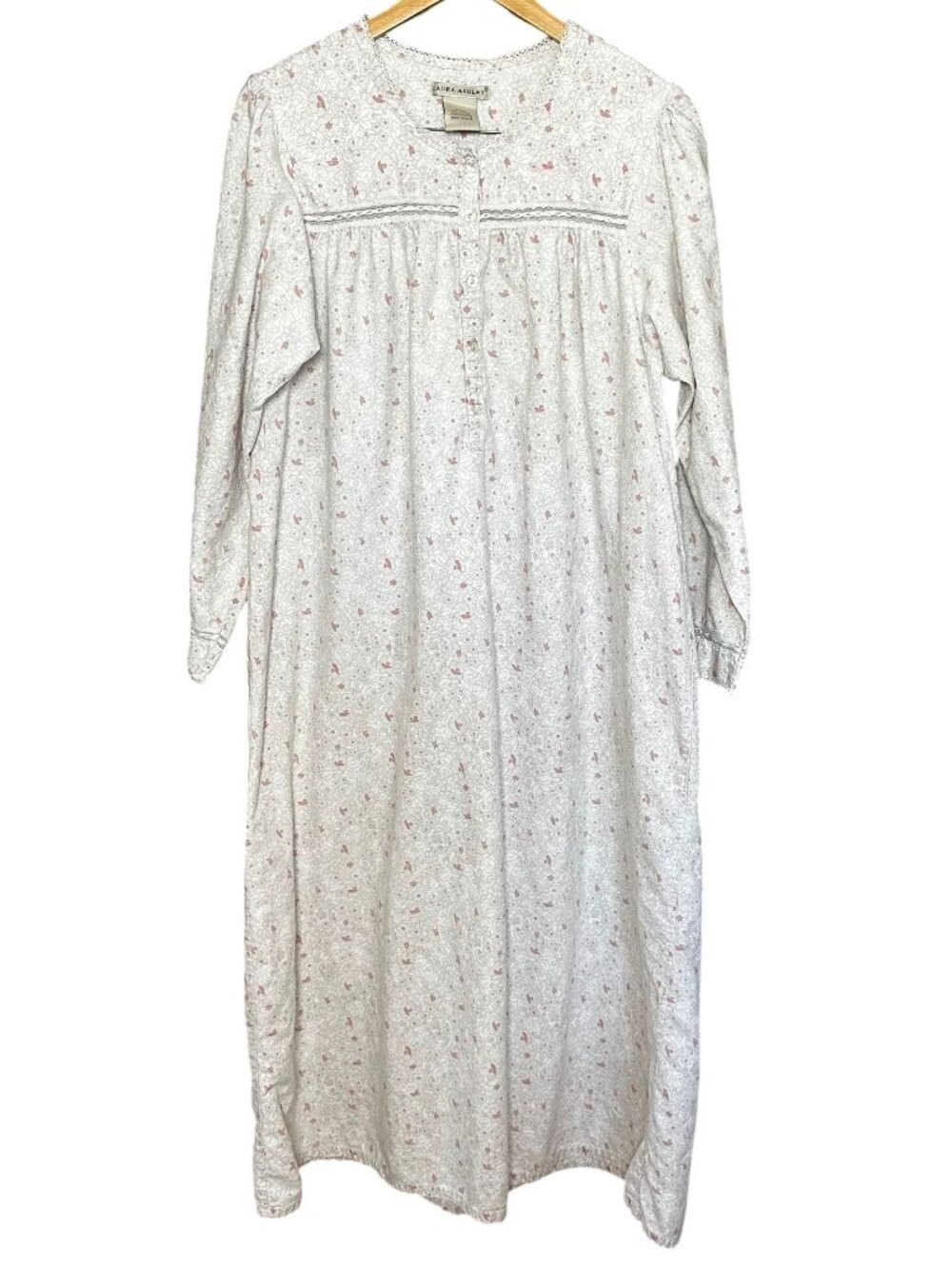 Vintage 90s Laura Ashevly Floral Nightgown Prairie Cottagecore Medium